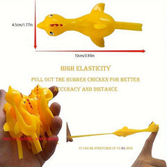 Rubber Chicken Slingshot Flying Chicken Stretchy Finger Slingshot Chicken Toys