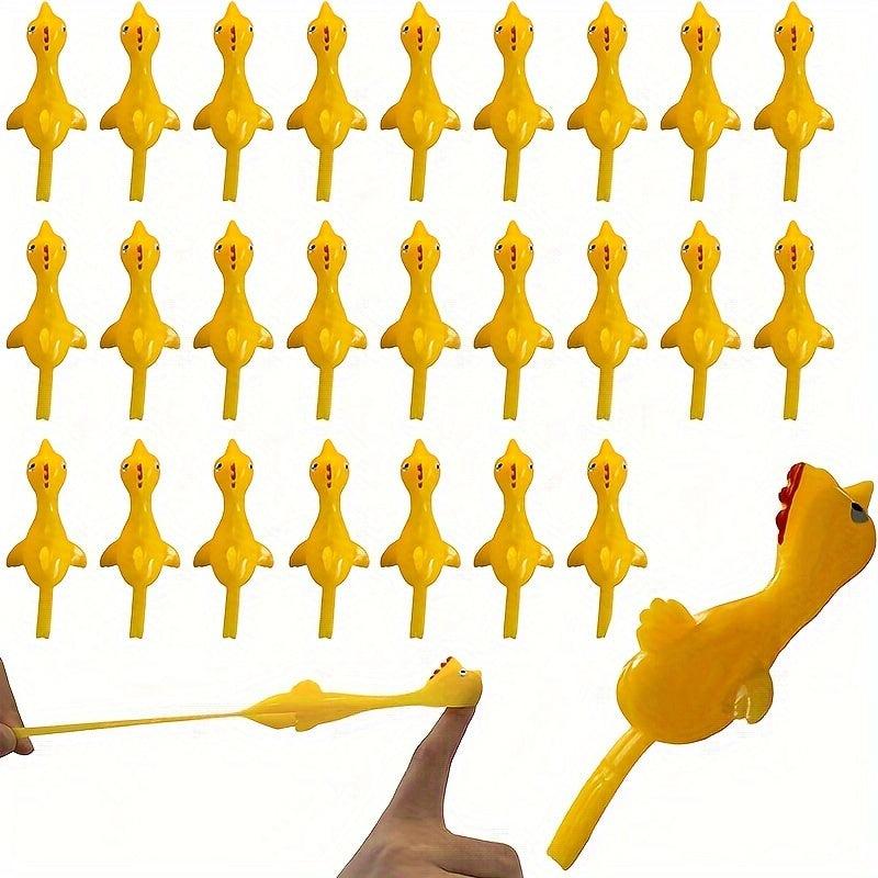 Rubber Chicken Slingshot Flying Chicken Stretchy Finger Slingshot Chicken Toys