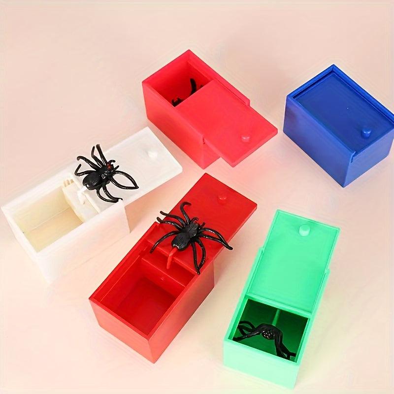 Prank Toy Plastic Box Halloween Joke Spider Christmas Surprise Gift Fun