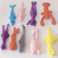 10pcs Catapult Chick Glue Wall Catapult Decompression Toy