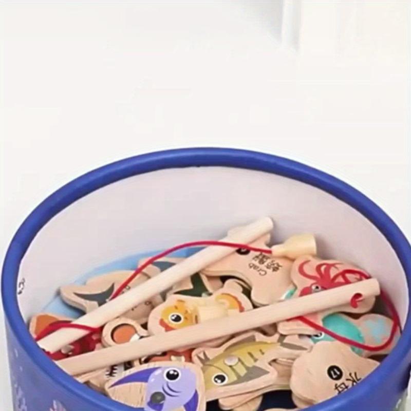 Wooden Magnetic Fish Game for Kids