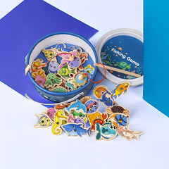 Wooden Magnetic Fish Game for Kids