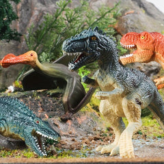 Dinosaur Toy Set Velociraptor Tyrannosaurus & Dragon Ornaments Boys Gift