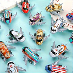 2pc Small Simulation Aircraft Rear Pull Aircraft For Christmas Halloween Gift