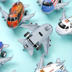 2pc Small Simulation Aircraft Rear Pull Aircraft For Christmas Halloween Gift
