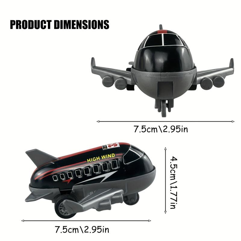 2pc Small Simulation Aircraft Rear Pull Aircraft For Christmas Halloween Gift