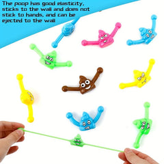 6pcs Poop Slingshot Toy Funny Catapult Poo Sling for Stress Relief