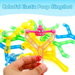 6pcs Poop Slingshot Toy Funny Catapult Poo Sling for Stress Relief