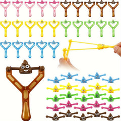 6pcs Poop Slingshot Toy Funny Catapult Poo Sling for Stress Relief
