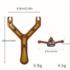 6pcs Poop Slingshot Toy Funny Catapult Poo Sling for Stress Relief