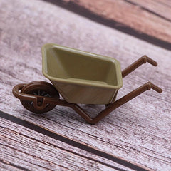 2pcs Farm Tool Model Small Trailer Dollhouse Mini Plastic Cart