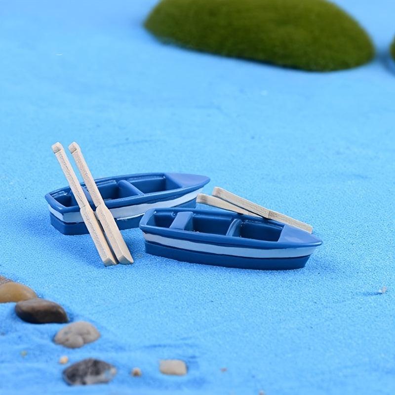 Resin Skull Boat Micro Landscape Beach Scene DIY Props