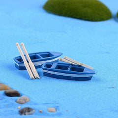 Resin Skull Boat Micro Landscape Beach Scene DIY Props