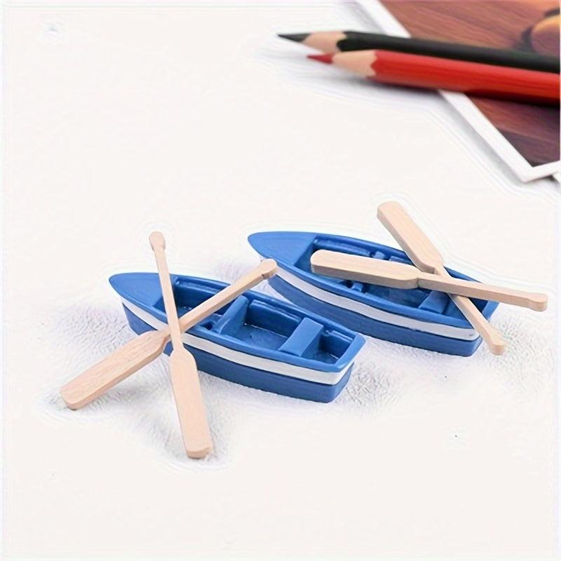 Resin Skull Boat Micro Landscape Beach Scene DIY Props