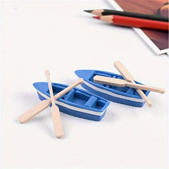 Resin Skull Boat Micro Landscape Beach Scene DIY Props