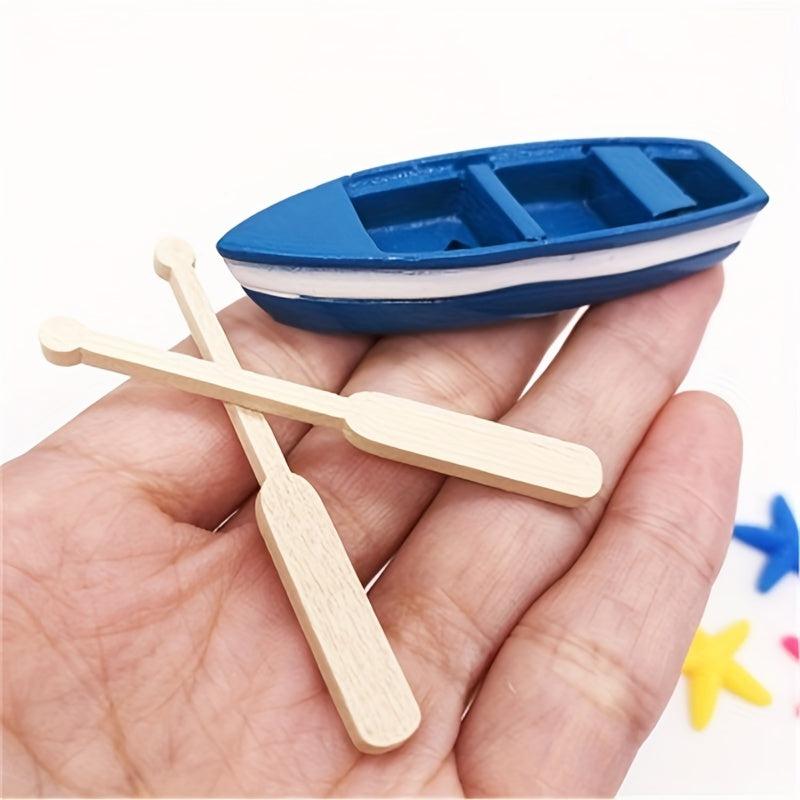 Resin Skull Boat Micro Landscape Beach Scene DIY Props