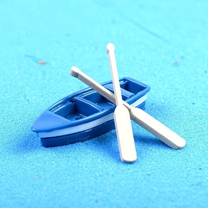 Resin Skull Boat Micro Landscape Beach Scene DIY Props