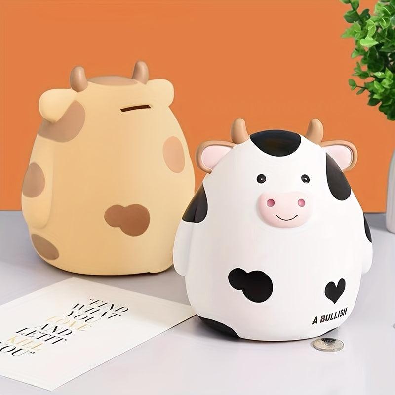 Large Capacity Creative Cow Piggy Bank Cartoon Desktop Ornaments Birthday Gift