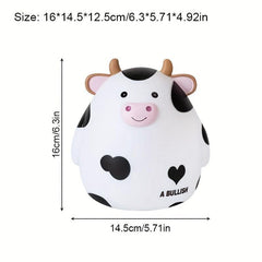 Large Capacity Creative Cow Piggy Bank Cartoon Desktop Ornaments Birthday Gift