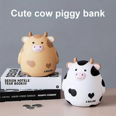 Large Capacity Creative Cow Piggy Bank Cartoon Desktop Ornaments Birthday Gift