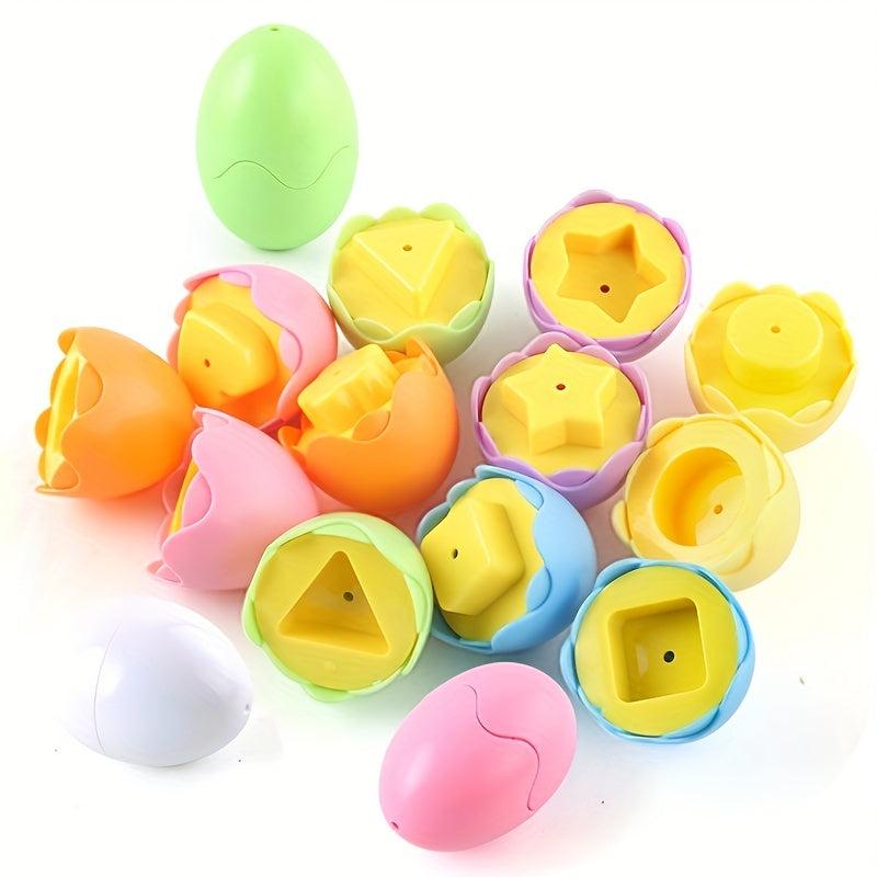 6Pcs Baby Matching Eggs Toy Early Educational Toy Shape And Recognition Toys