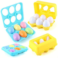 6Pcs Baby Matching Eggs Toy Early Educational Toy Shape And Recognition Toys