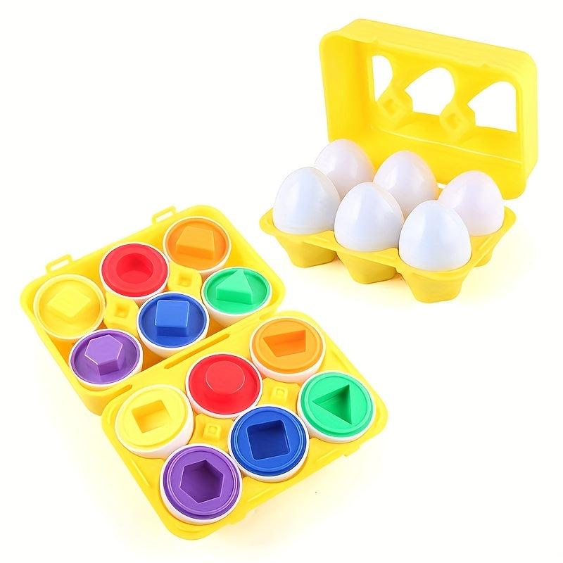 6Pcs Baby Matching Eggs Toy Early Educational Toy Shape And Recognition Toys