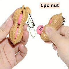 5pcs Fidget Toys Bundle Edamame Beans Keychain Stress Adult Toy