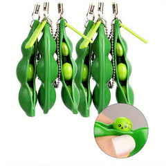 5pcs Fidget Toys Bundle Edamame Beans Keychain Stress Adult Toy