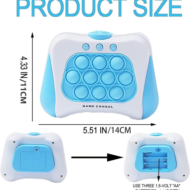 Handheld Bubble Game Toy Light & Sound Press Pop Fidget Sensory Toy