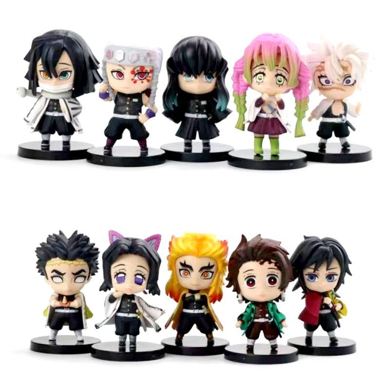 10 Models Hand Cartoon Character Figurines Collectible Toys Car Ornaments