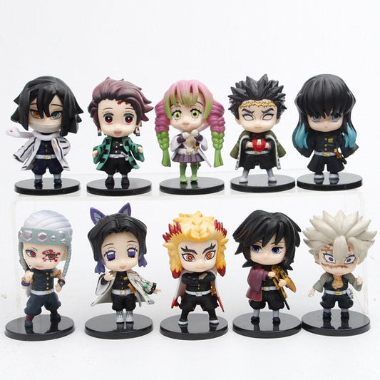 10 Models Hand Cartoon Character Figurines Collectible Toys Car Ornaments