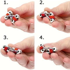 Stainless Steel Ring Outlet Toy Decompression Key Chain
