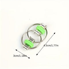 Stainless Steel Ring Outlet Toy Decompression Key Chain