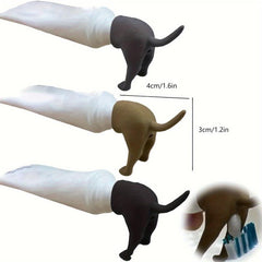 Pooping Dog Butt Toothpaste Topper Funny Gift
