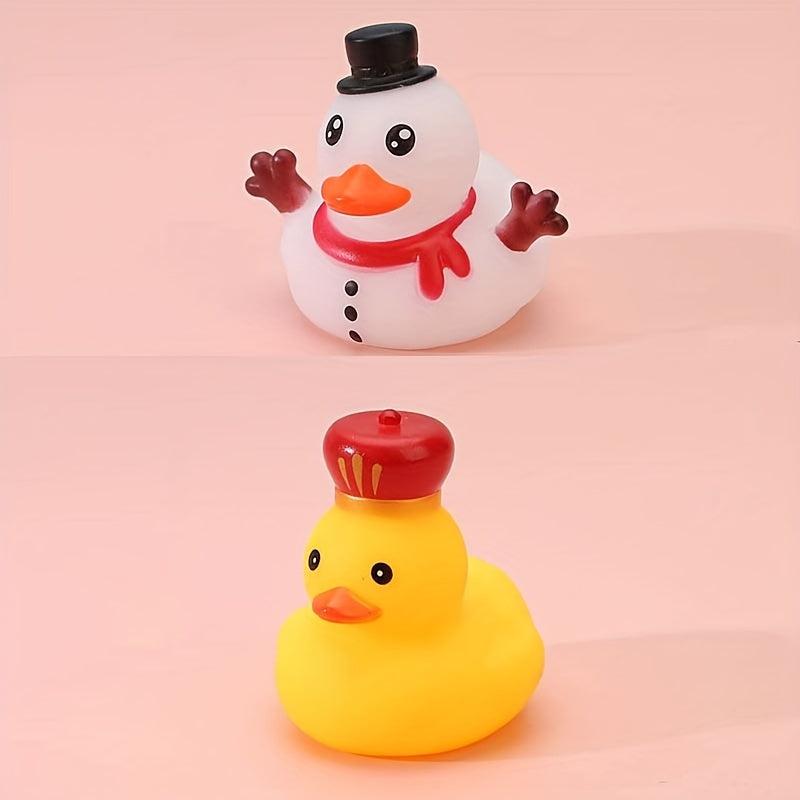6pcs Colorful Christmas Duck Toy - Bath and Pool Activities Toy