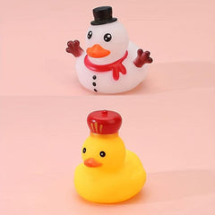 6pcs Colorful Christmas Duck Toy - Bath and Pool Activities Toy