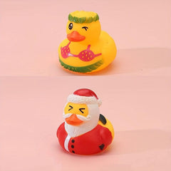 6pcs Colorful Christmas Duck Toy - Bath and Pool Activities Toy
