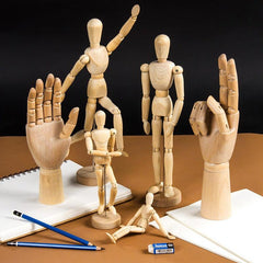 Wooden Hand Body Draw Action Toys Drawing Sketch Mannequin Model
