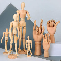Wooden Hand Body Draw Action Toys Drawing Sketch Mannequin Model