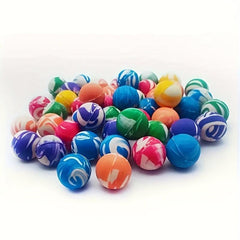20pcs Rubber Bouncing Ball Fun Toy Jumping Fan Neon Rotating Sports Game