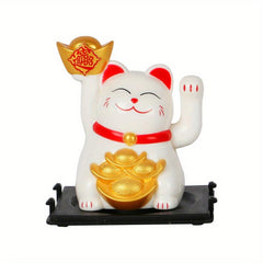 Solar Powered Waving Hand Cat Good Luck Fortune Ornament