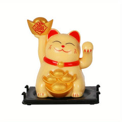 Solar Powered Waving Hand Cat Good Luck Fortune Ornament