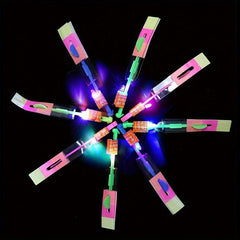 Glow Flying Toys Set Slingshot LED Copters Birthday Party Favors Outdoor Game