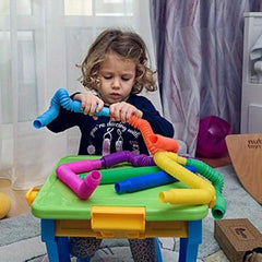 8pcs Pop Tubes Sensory Toys for Kids, Fidget Toddler Travel Toy Idea