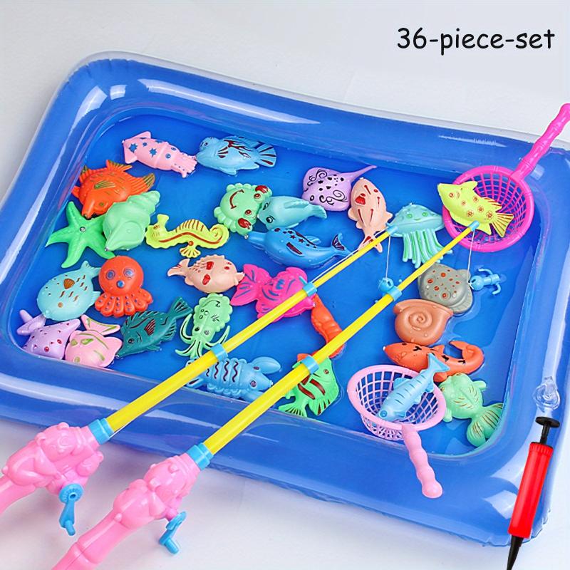 Magnetic Fishing Game with Inflatable Pool for Kids