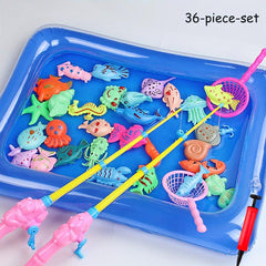 Magnetic Fishing Game with Inflatable Pool for Kids