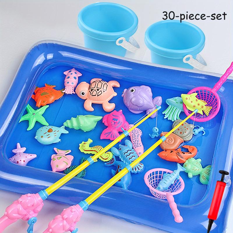 Magnetic Fishing Game with Inflatable Pool for Kids