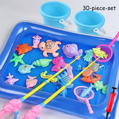 Magnetic Fishing Game with Inflatable Pool for Kids