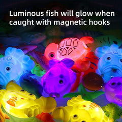 Magnetic Fishing Game with Inflatable Pool for Kids